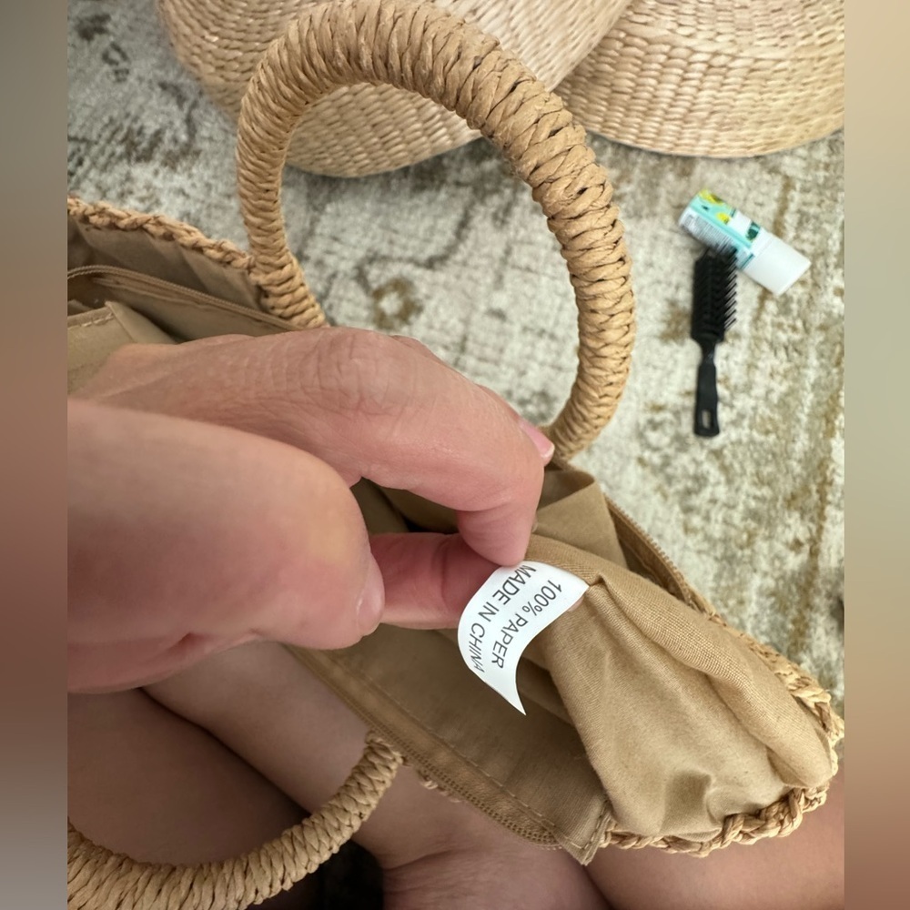 Woven Tote Basket Bag - Picture 7 of 11
